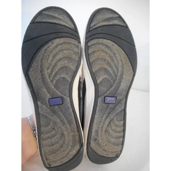 Keds Womens Mary Jane Comfort Shoes Sz 8 White Blue Leather Casual Hook & Loop - Picture 5 of 6